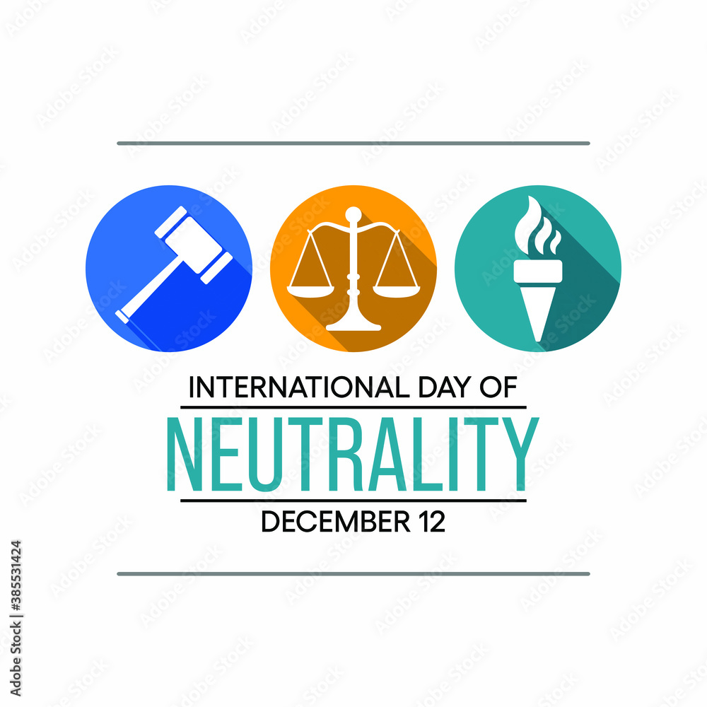 Vector illustration on the theme of International day of Neutrality observed each year on December 12th across the globe. Vector illustration on the theme of International day of Neutrality observed each year on December 12th across the globe.