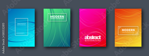 Set of brochure, annual report, flyer design templates. Vector illustrations for business presentation, business paper, corporate document cover and layout template designs