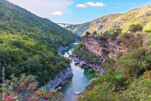 Fototapeta Naklejka Na Ścianę i Meble -  Beautiful Canyon of the Moracha river in Montenegro