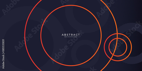 Abstract yellow and orange warm blue tone background with simply curve lines lighting element vector for presentation design 