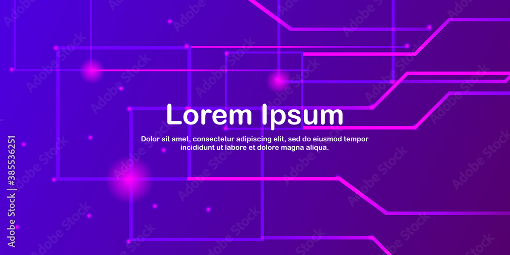 Obraz premium Modern Technology Vector Illustration with Bokeh Backround