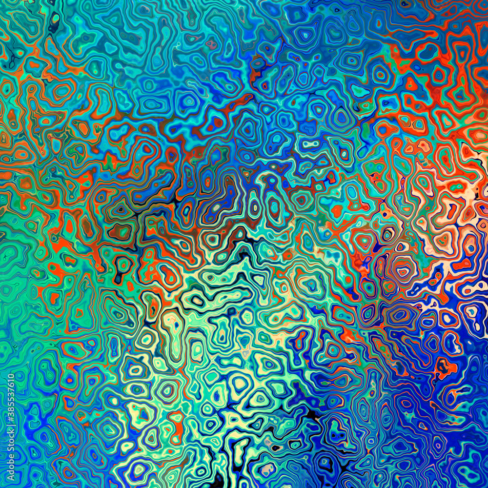 Fototapeta premium Abstract beautiful multicolored digital art background in cool colours