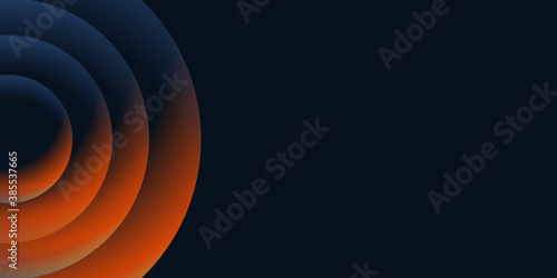 Red gradient blue box circle abstract background vector presentation design on black background