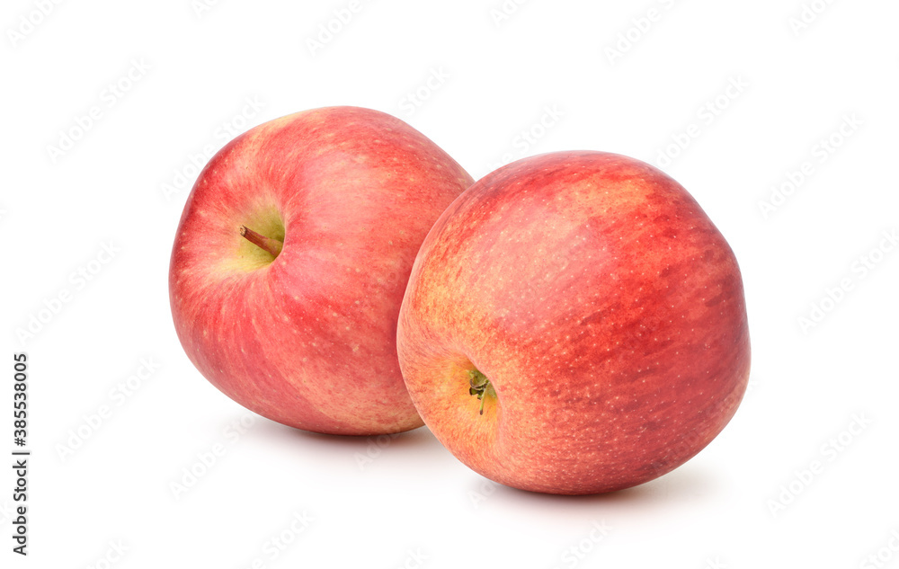 Two Gala Apples isolated on white background. Clipping path. Two Gala Apples isolated on white background. Clipping path.
