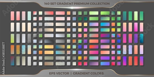 Mega set collection colorful soft pastel gradients palettes combinations swatches
