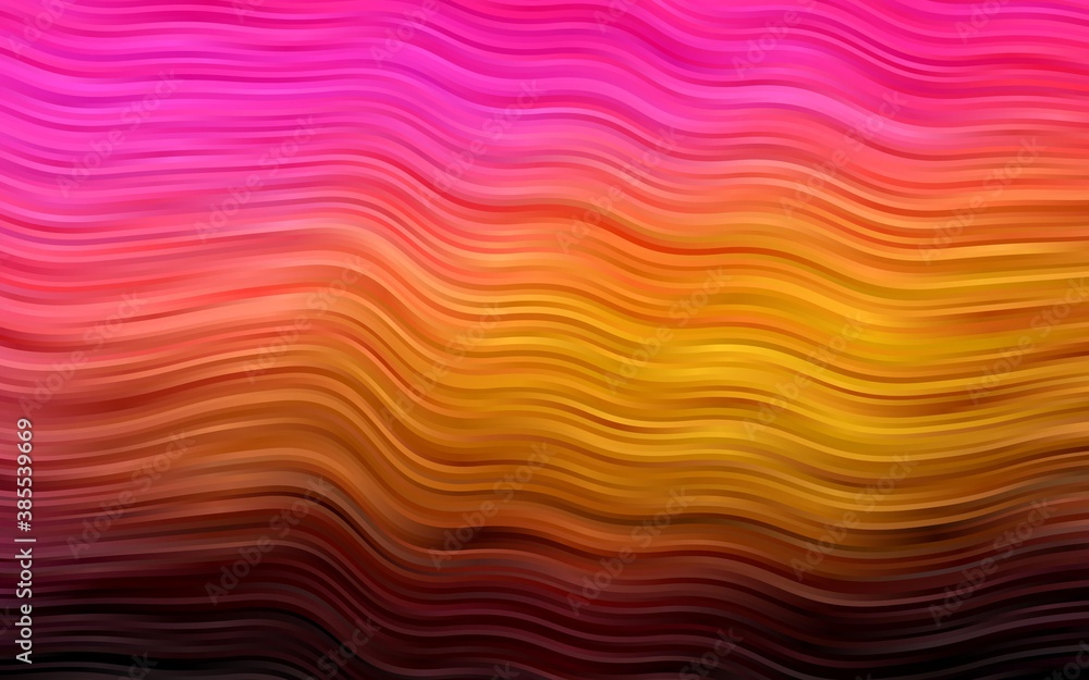 Fototapeta premium Dark Pink, Yellow vector background with bent ribbons.