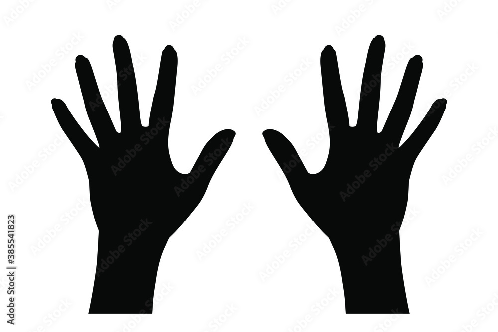 Women's hands, nails. Vector stock illustration eps10. 