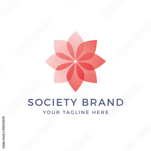 floral logo fleur rosace pétales