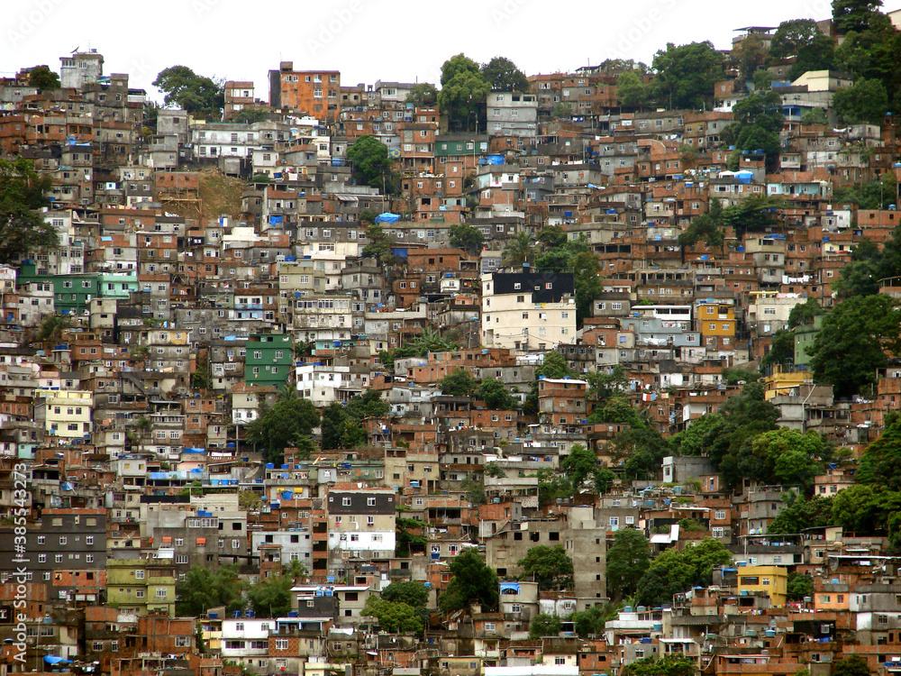 Brazilian favela of rocinha in Rio de Janeiro