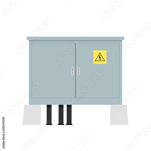 Electrical cabinet vector. free space for text. copy space. blank.