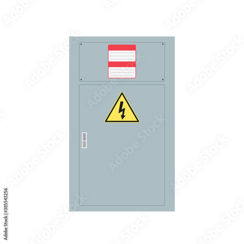 Electrical cabinet vector. free space for text.