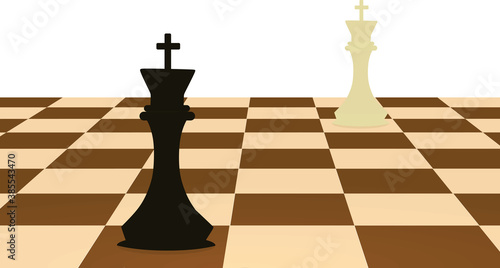 Chess table concept. vector illustration