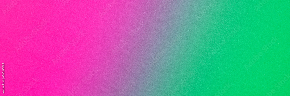 Gradient from pink to green. Panoramic image