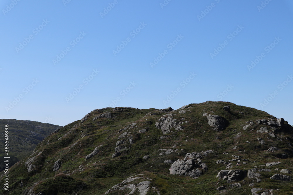 mountain landscape with blue sky