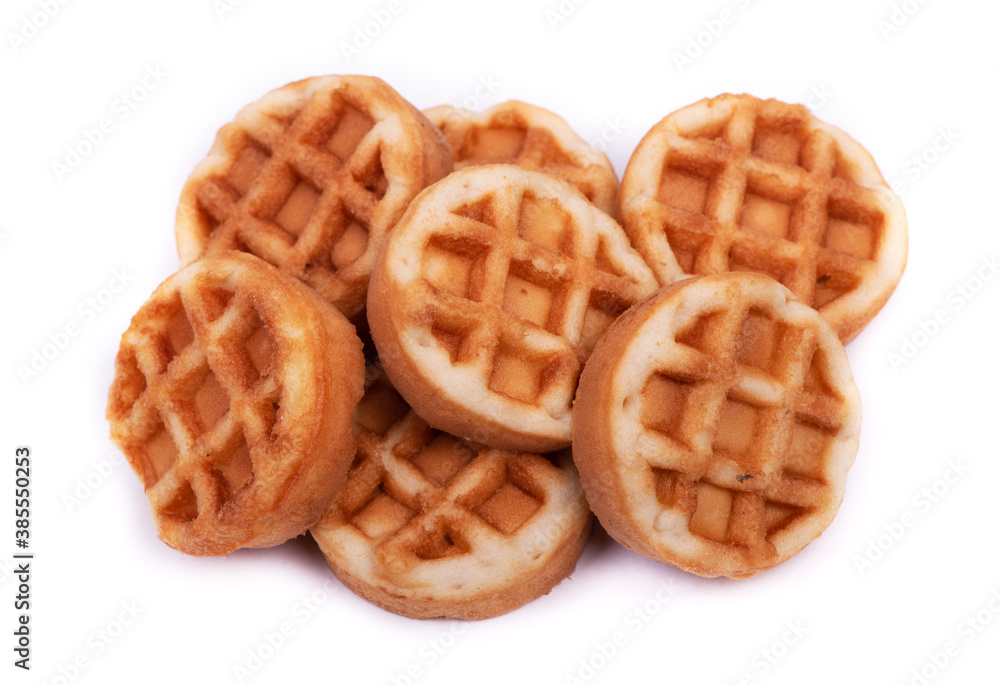 Group of small round waffles Group of small round waffles