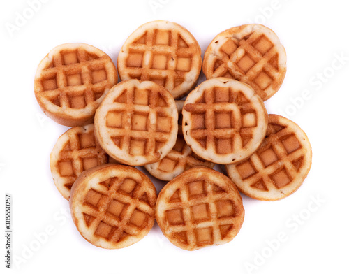 Group of small round waffles