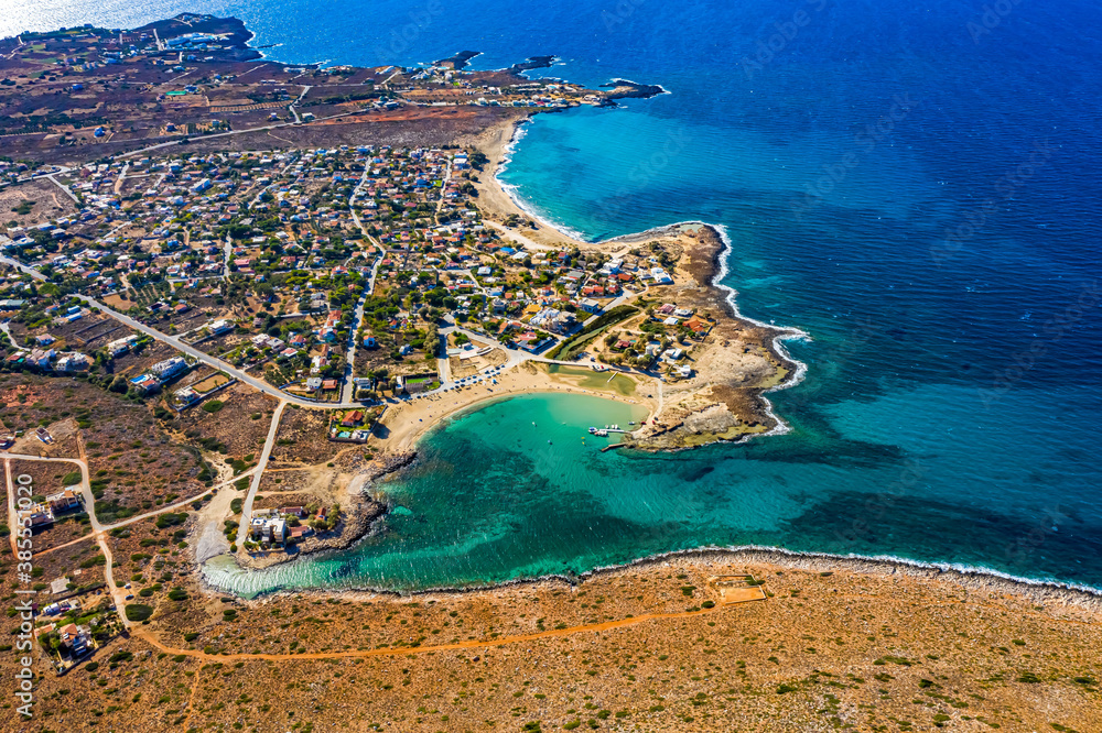 Stavros Beach auf Kreta aus der Luft | Stavros Beach in Crete from above