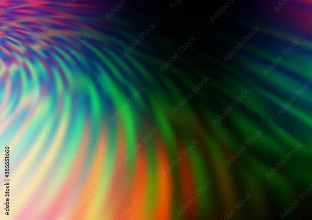 Obraz premium Dark Multicolor, Rainbow vector abstract bokeh pattern.