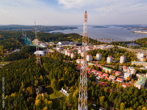 Aerial drone views from City of Lahti in southern Finland. 2020. photo