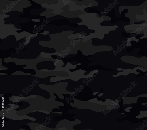  Black vector camouflage seamless vector background street pattern for printing clothes.