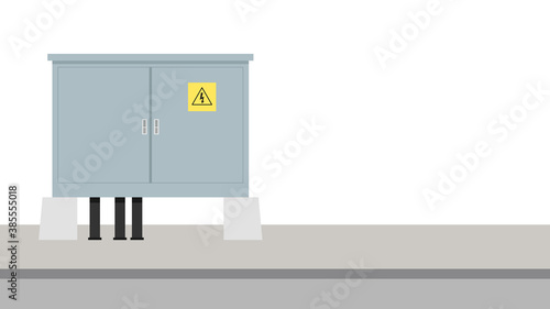 Electrical cabinet vector. free space for text. copy space. blank.