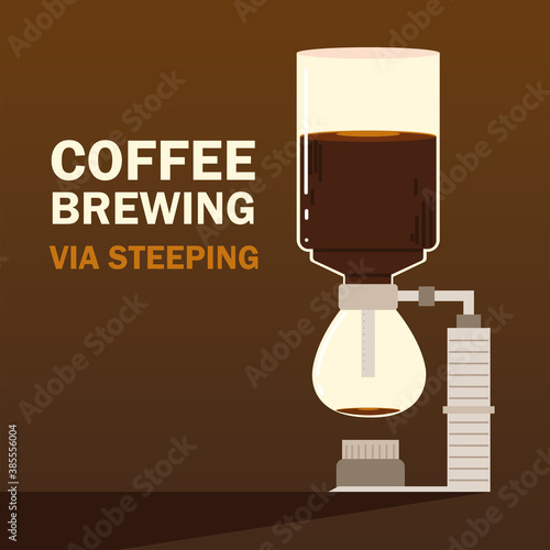 coffee brewing methods, steeping maker hot beverage, dark background