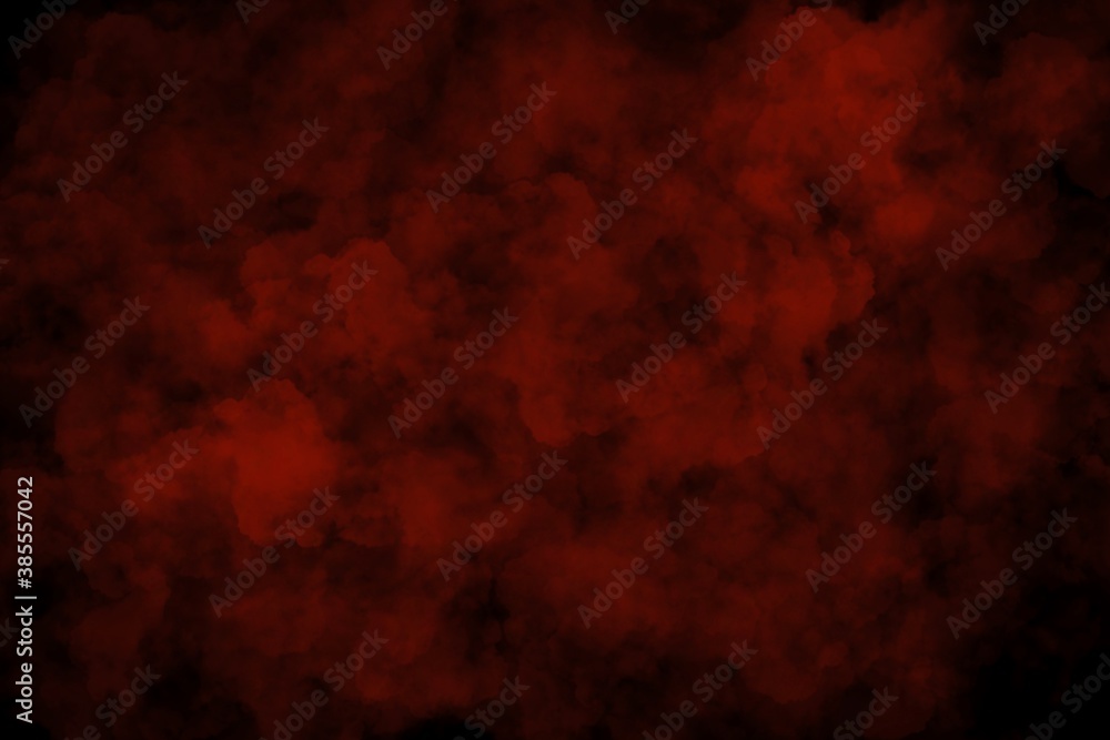 3d red color splash on abstract black background	
