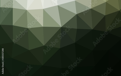 Dark Green vector triangle mosaic template.