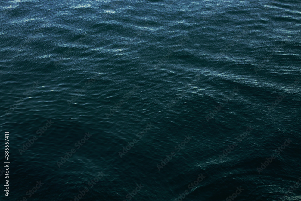 Smooth texture of blue sea water