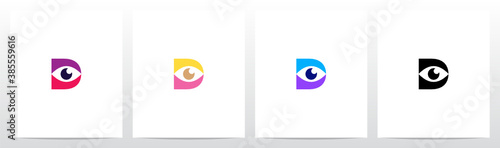 Eyes On Letter Logo Design D