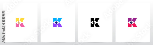 Eyes On Letter Logo Design K