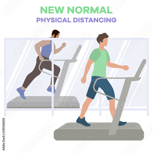 Open fitness center sport club People New normal