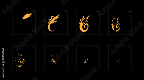 Smoke effect. dust smoke animation sprite sheet. classic dust smoke effect animation for game or cartoon or animation. vector style animation effect 1879.