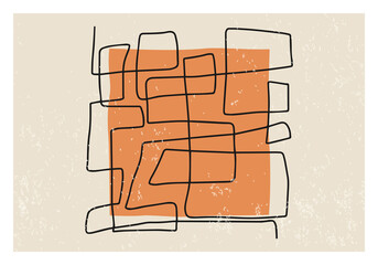 Stickers Stijlen Trendy minimalistische artistieke compositie  © C Design Studio