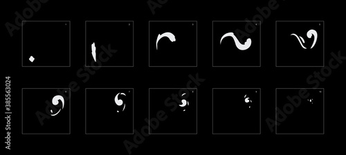 Smoke effect. smoke animation sprite sheet. classic smoke effect animation for game or cartoon or animation. vector style animation effect 1895.