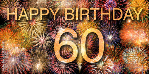Canvas Print congratulations happy birthday to the 60th birthday