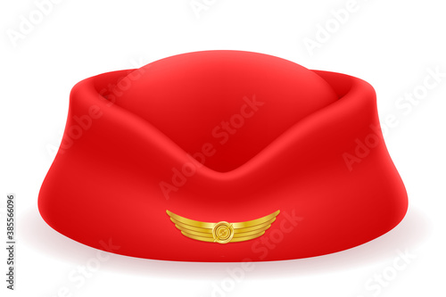 stewardess hat for passenger airlines hat vector illustration