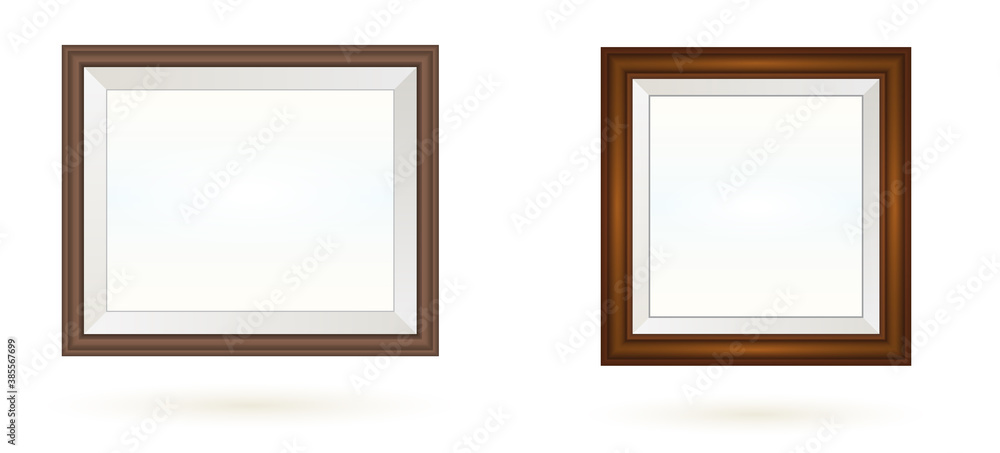 Presentation square picture frame design with shadow on transparent background Presentation square picture frame design with shadow on transparent background