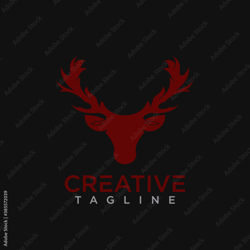 Creative Deer head Logo. design vector template. Creative Deer head Logo. design vector template.