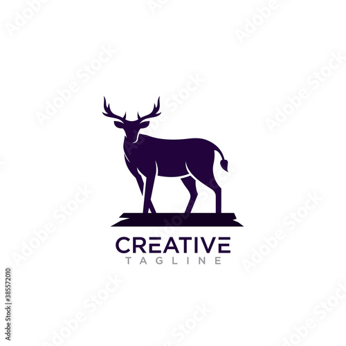 Creative Deer . Logo design vector template.