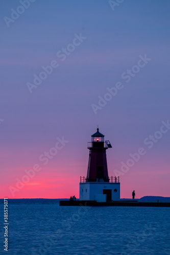 Wallpaper Mural lighthouse at sunset Torontodigital.ca