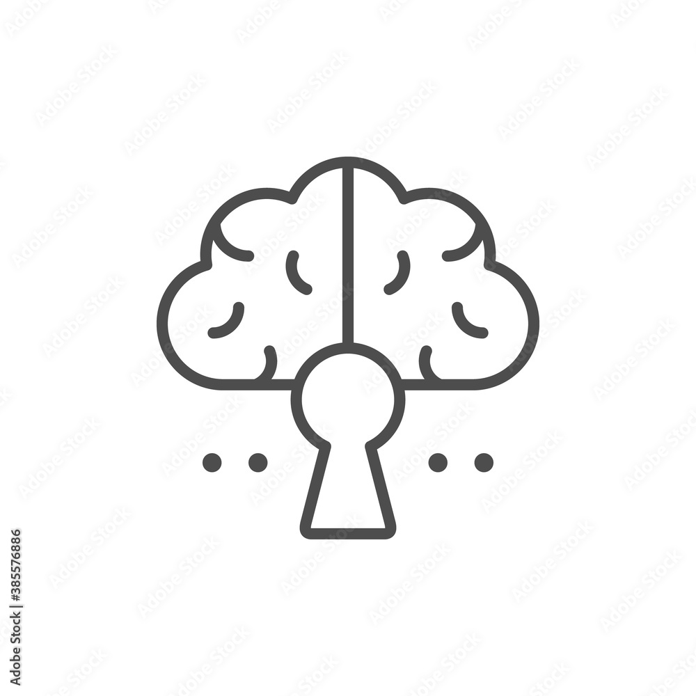 Psychology line icon or psi concept