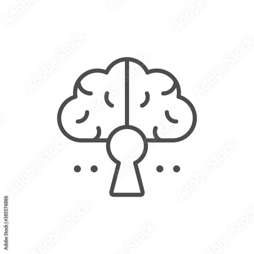 Psychology line icon or psi concept