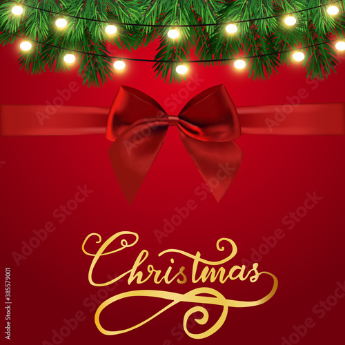 Christmas, New Year illustration. Greeting card. For web design, print, vector. Art.