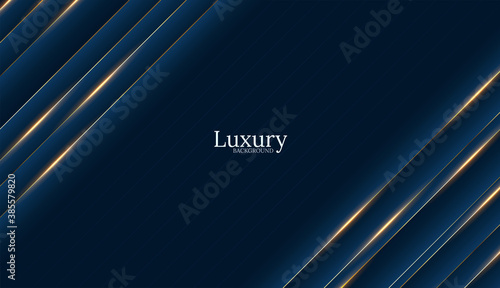 Deep Blue Luxury Gold Background