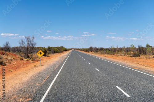 Driving in the Australian outback, Northern Territory, Australia.
