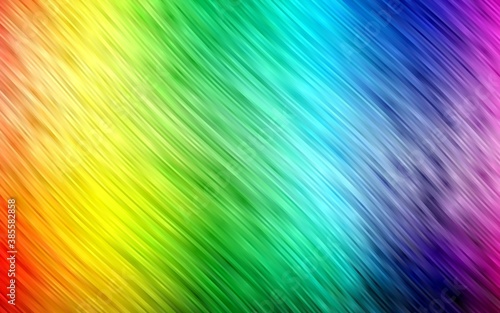 Light Multicolor  Rainbow vector background with abstract lines.