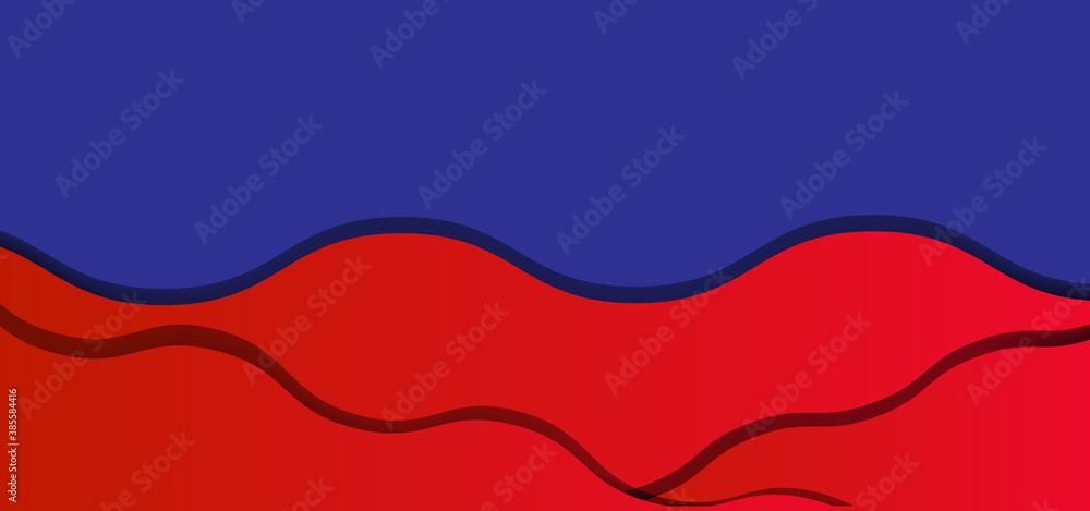 Blue and red paper cut background design vector Blue and red paper cut background design vector