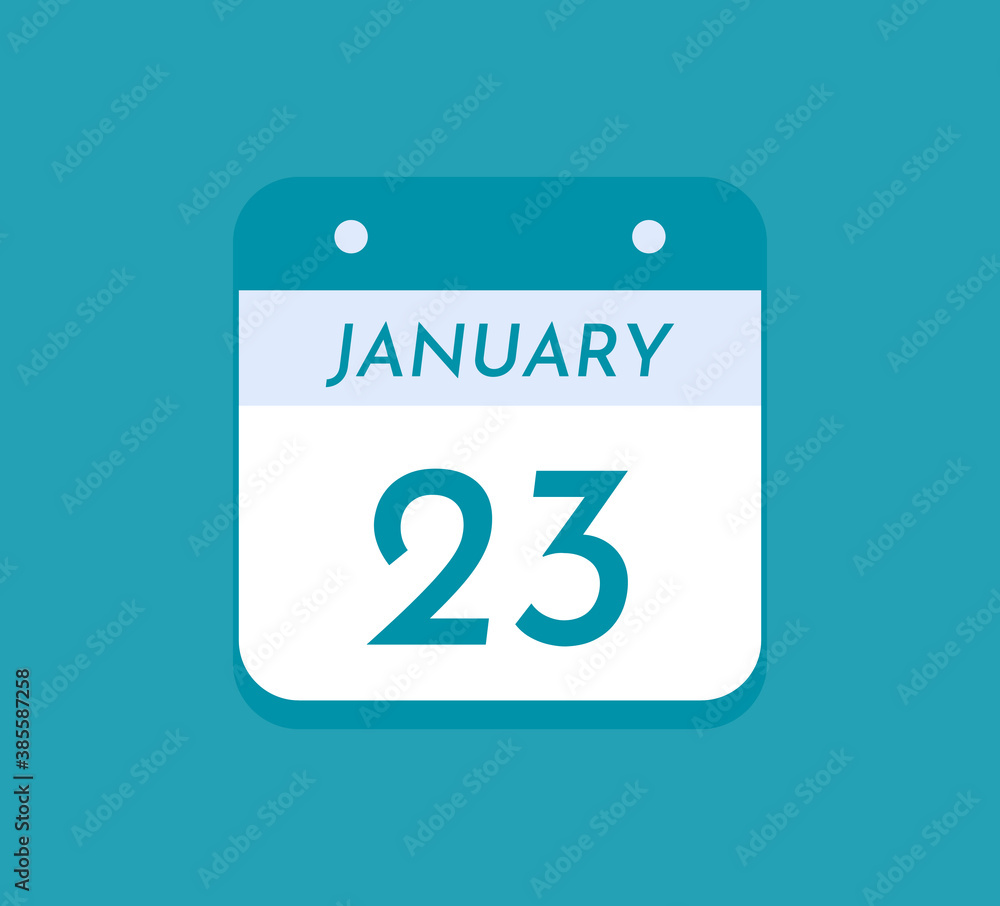 January 23 Single Day Calendar, 23 January January 23 Single Day Calendar, 23 January
