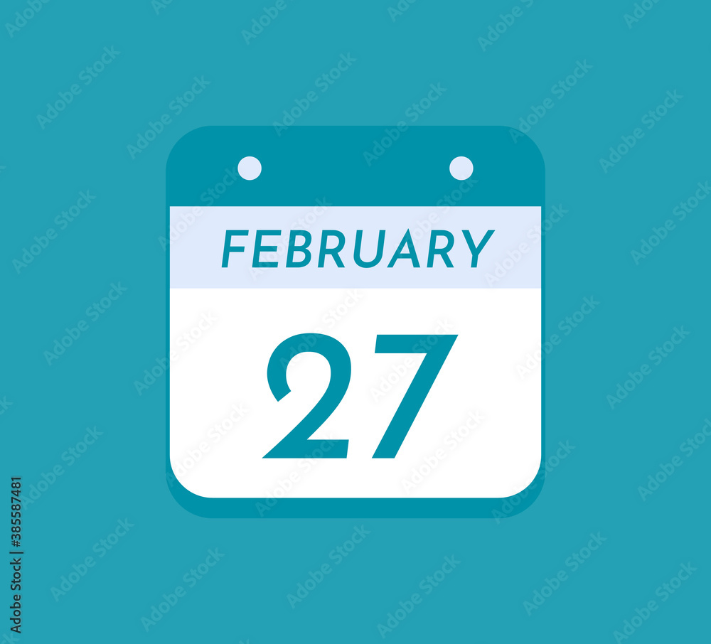 February 27 Single Day Calendar, 27 February February 27 Single Day Calendar, 27 February